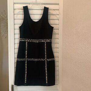 Candies black studded dress. Size large